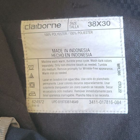 CLAIRBONE 2 pants size 38x30 1 cream 1 navy blue - Picture 13 of 16